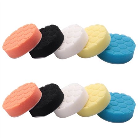 10 stk 3 tommers serie svamp poleringsputer for bilbuffer polerer sliping, voksing, polering, forsegling glasur