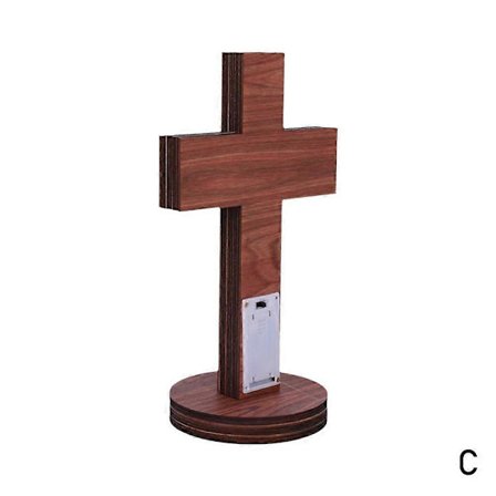 Bokställ i trä Bibeln LED Trä Graverad Julbok Bibeln Naturträ