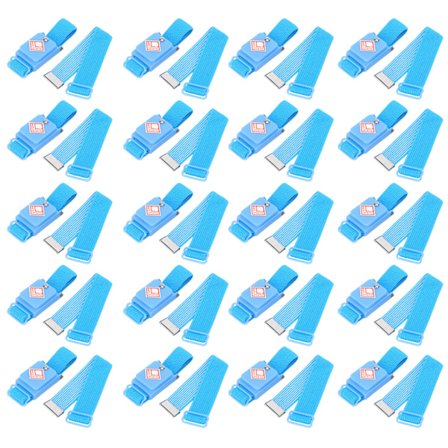 20 stk. blå antistatisk armbånd trådløs håndleddsstropp ABS-tilbehør 106 til 109 Ohm