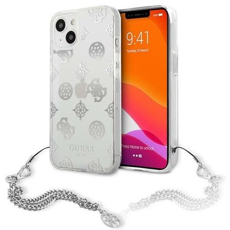 Guess GUHCP13SKPESI iPhone 13 mini 5,4" sølv/sølv hardcase Peony Chain Collection
