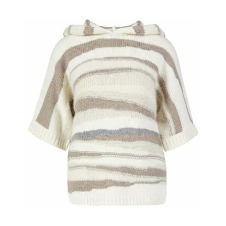 Fabiana Filippi, Round-neck Knitwear Beige, Dames, Maat:2XS