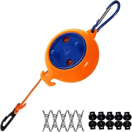 Bærbar Uttrekkbar Klesnor for Utendørs/Innendørs, Reise, Camping, Hage, Hotell, Justerbar Klesnor db