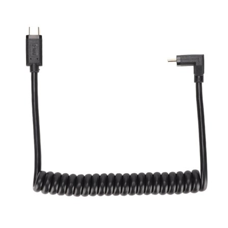 USB C-kabel USB C til USB C 14K 60hz 3A Hurtiglading 10Gbps 1,2m Spiraldesign USB C Strømkabel Hannbøyd til Hann Rett Plugg