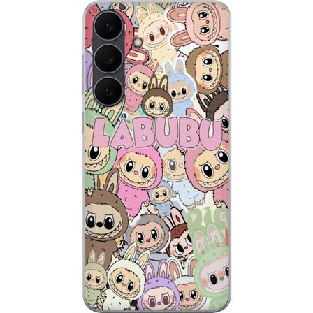 Kompatibelt Mobildeksel til Samsung Galaxy S25 FE Rosa kawaii-komposisjon med søte tegnede karakterer og myke former