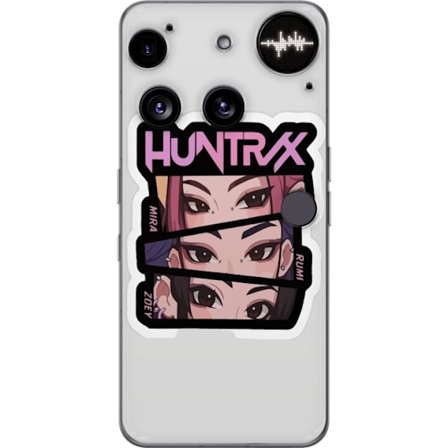 Yhteensopiva Puhelinkuori Nothing Phone (3) K-pop-inspiroitunut futuristinen tyttöryhmä neonvaloissa ja kosminen sci-fi-kohtaus