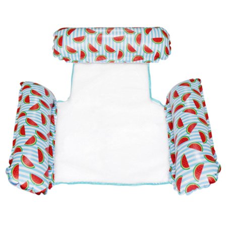 Fällbar poolvattenstol uppblåsbar hängmatta strandlounge stolar sjö utomhus PVC mjuk nylonnät flytande säng