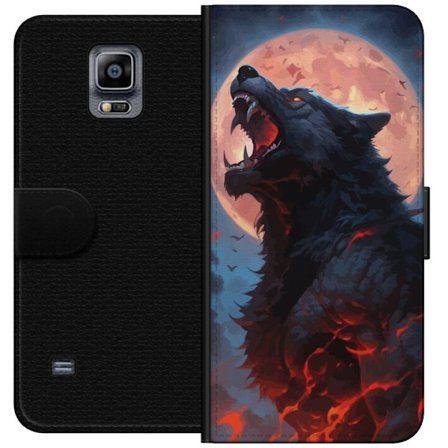 Plånboksfodral till Samsung Galaxy Note 4 med Ylande varg