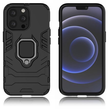 Ring Guard -kotelo - iPhone 13 Pro - Musta