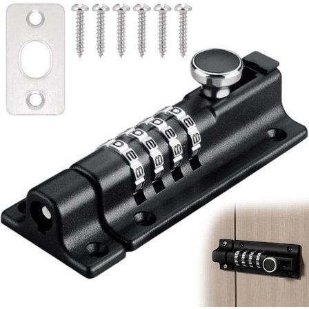 Door Code Lock, Keyless Entry Door Lock, Waterproof 4 Digit Combination Lock, Combination Padlock
