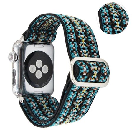 Apple Watch Series 6 / 5 40mm woven style pattern watch band - Green Strip