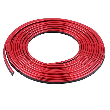 5m auton ilmanvaihtoaukkojen koristelista, koristelistat auton lisävaruste auton sisustus auton ilmastointiaukkojen ritilöiden koristeluun(Punainen)