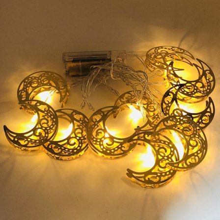 Ramadan eid mubarak dekoration led strip lys Længde 1,65m