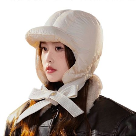 Unisex Vinter Trapper Lue Komfortabel Vattert Vinterlue Kaldt Vær Lue for Varme og Komfortabel ferskenpulver