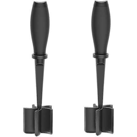2-pack köttkvarn, 5 böjda blad köttfärsmosare, värmebeständig köttmosare