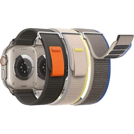3-pack yhteensopivia Apple Watch -rannekkeita 42 mm 44 mm 45 mm naisille ja miehille, nyloninen urheiluranneke
