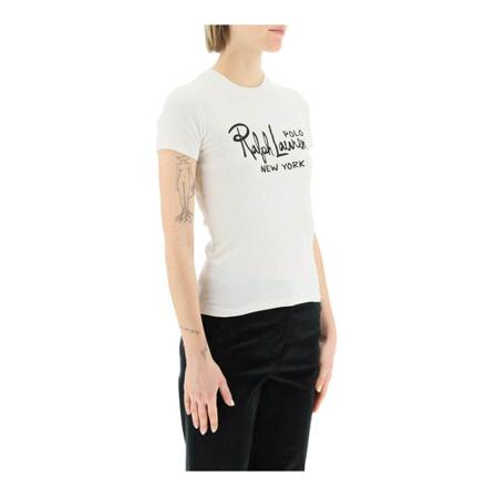 Polo Ralph Lauren T-Shirts vit, Dam, Dam, Storlek: M