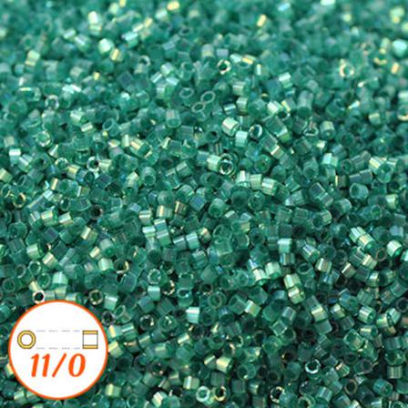Miyuki Delica 11/0, I-d Emerald Ab Silk Glazed, 5g