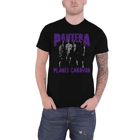 Pantera Unisex Adult Planet Caravan Bomull T-shirt L Svart