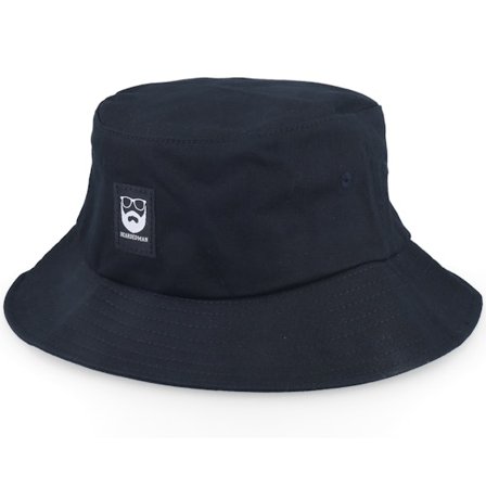 Bearded Man - Bm Logo Blk Woven Black Bucket Bucket Black Hat - @ Hatstore