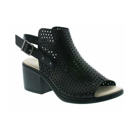 Rieker High Heel Sandaler Sort, Dame Sandaler med hæl, Størrelse: 37 EU