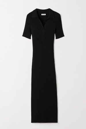 Soft Goat - Pique dress - Cashmere dress - S - Black