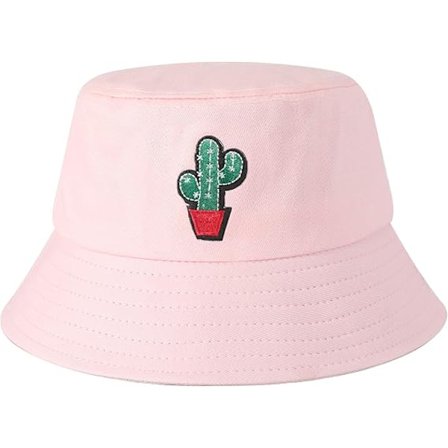 Sommer bomulds fiskerhat til kvinder og mænd (Kaktus-Rose)
