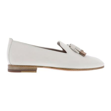 Santoni, Fringes Fratelli loafers Biały, Kobieta, Rozmiar: 39 EU