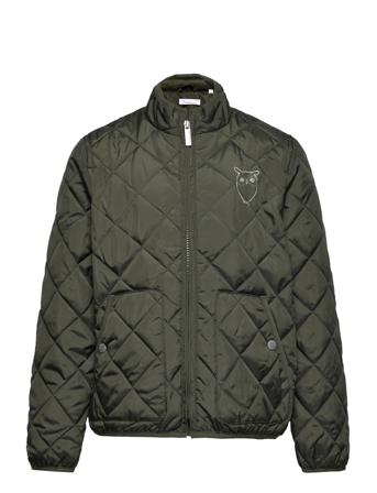 Reed Quilted Jacket - Grs/Vegan Outerwear Jackets & Coats Quilted Jackets Vihreä Knowledge Cotton Apparel