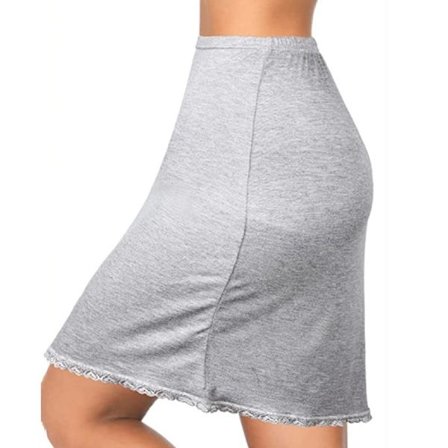 Dame Halv Slip Blød Satin Spids Underkjole Kort Silke Talje Slip Petticoat