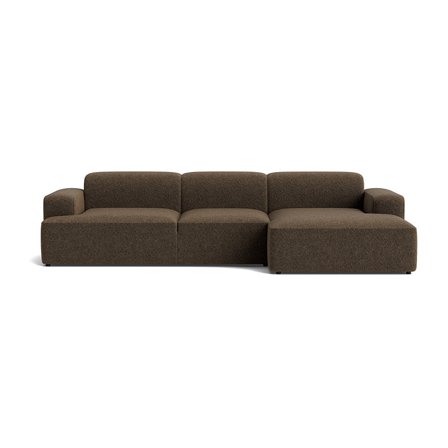 Madrid XL chaiselong sofa, højrevendt - Anthology Brun - 317x101x75cm - Bred chaiselong sofa med dybt sæde i Brun farve - Perfekt flyder sofa