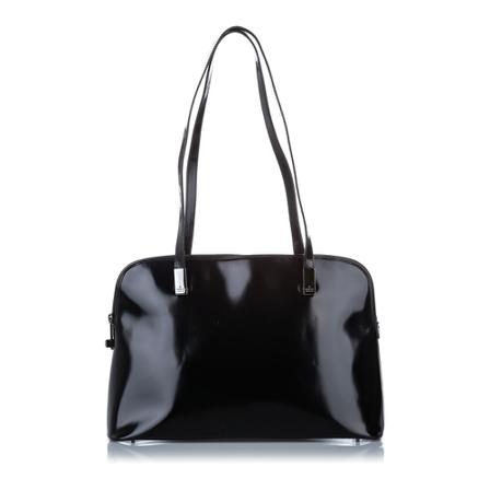 Gucci Vintage, Pre -owned Leather Shoulder Bag Zwart, Dames, Maat:ONE Size