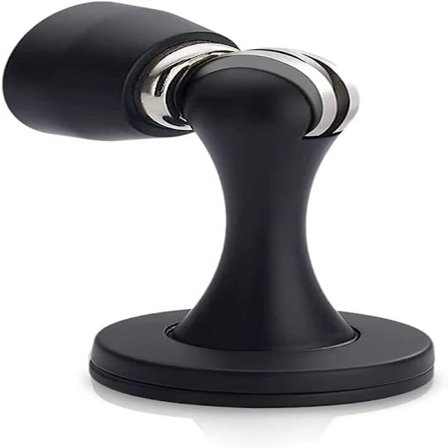 Magnetisk Dørstopper, Svart Dørstopper, Vegg- og Gulvmontert Magnet
