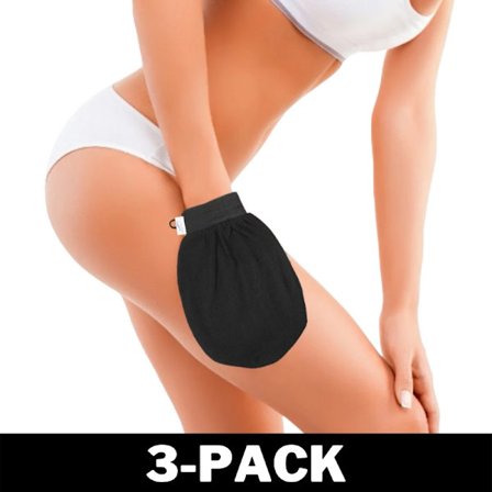 Exfolierande Skrubbhandske i 100% Viscose Fiber Svart