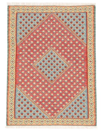 109X147 Dywan Orientalny Kilim Senneh Fine Brunatny/Pomarańczowy (Wełna, Persja/Iran)