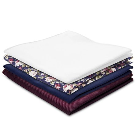 Set de pañuelos de bolsillo floral para hombres - Sets de pañuelos de bolsillo