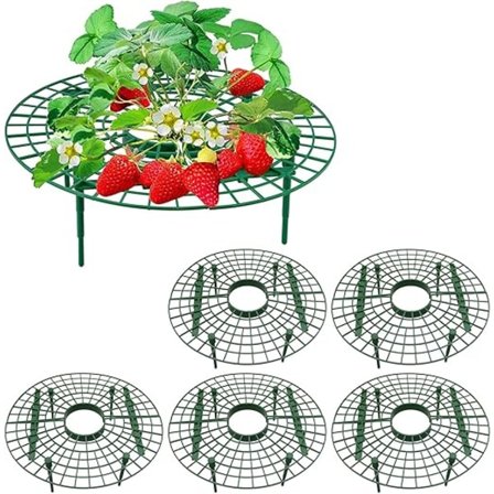 Jordbærholder Sett med 5 - Justerbar Jordbærstøtte med 4 Ben[qb]