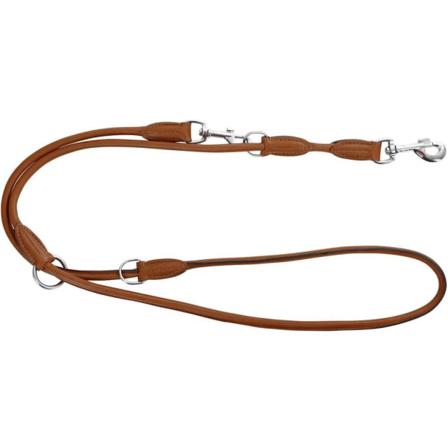 Kerbl Justerbart Hundkoppel Roma 2 M Läder Brun 81098 Brun