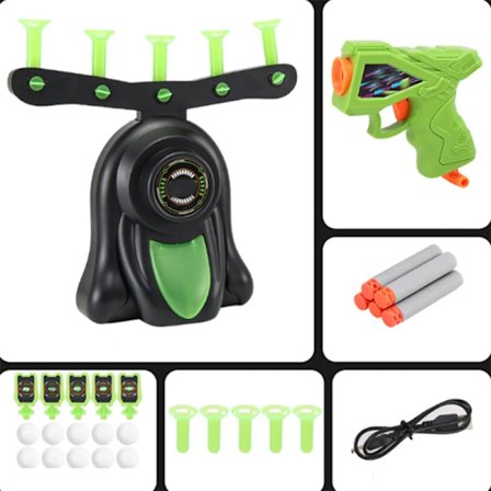 Flytande bollskytte spel, elektroniskt bordtennis digitalt mål med mjuk skumboll, luftburen skjutande skumboll poängmål leksak för fester