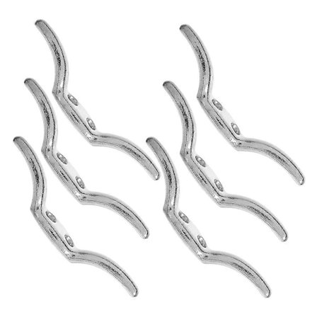 Lettvekts snorholdere for liftgardiner og vertikale gardiner i sølv, praktisk for bruk, 6 stk.