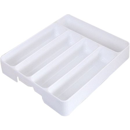 Køkkenskuffe Organizer Bakke Ske Sæt Bestik Separation Afslutning Bestik Opbevaringsboks Køkken Opbevaring Organisation Hvid