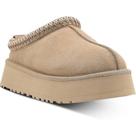 Dames Platform Mini Støvle-Tøfler, Dames Indendørs Tøfler, Slip-On Pelsklædte Shearling-Foret Suede Ankelstøvler - WELLNGS