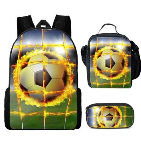 kid Fotball måltid bag pennal student ryggsekk fotballsak - Perfet Football three-piece