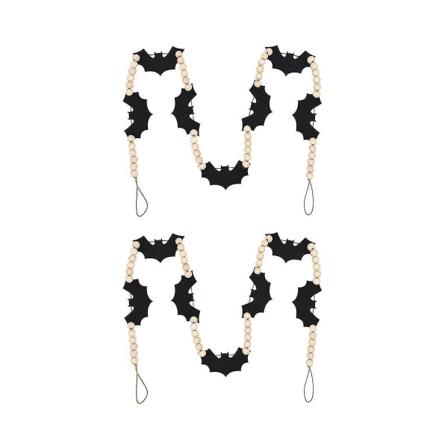 Perleflaggre med flaggermus for hjemmet - Garland med flaggermus, perlegarland med tau