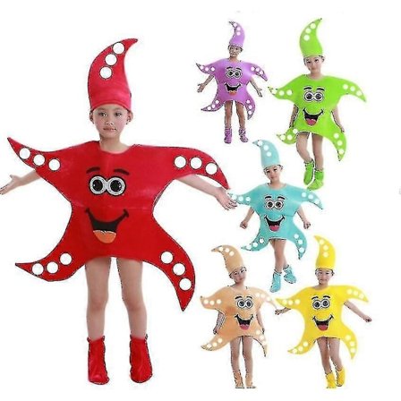 Barn Skole Hjemmefest Sjøstjerne Cosplay Kostyme For Gutter Jenter Baby Klær Havdyr Stjerne Scene Show Klær Dansedrakt LGL