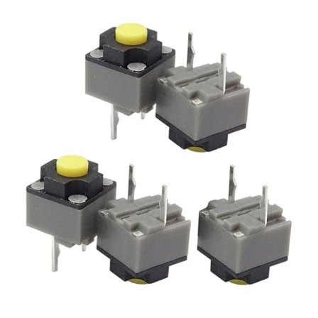 5 STK Kailh Mute-knap Silent Switch Trådløs Kablet knap Micro Switch 6x6x7,3m
