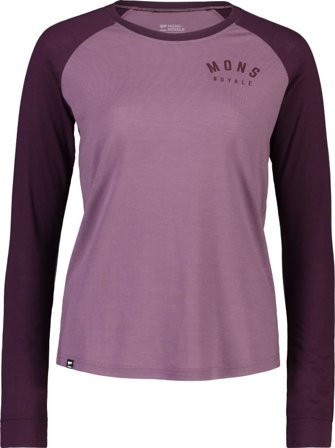 Mons Royale Women's Icon Raglan Women base layer tops Purple S