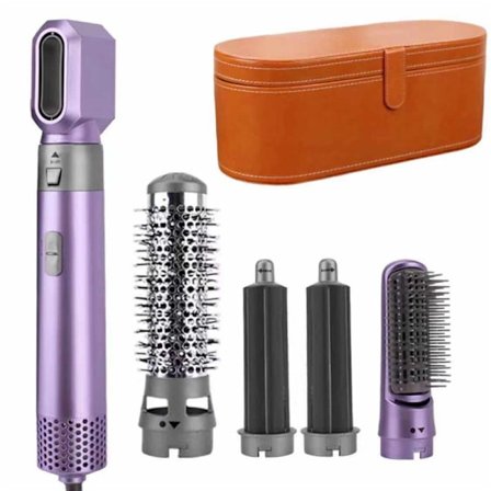 6 i 1 varmluftsbørste styler, utskiftbare hoder, rettetang, blåserfeste, alt-i-ett hårstyler, gave til kvinner, morsdagsgave