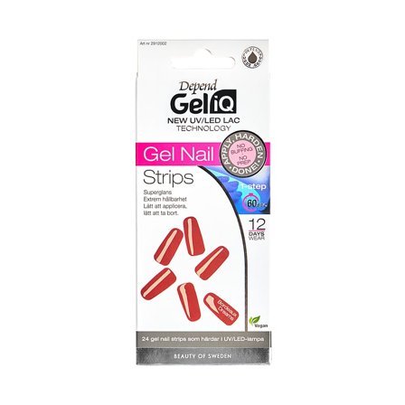 Depend Gel iQ Gel Nail Strips Bordeaux Dreams, Makeup, Gelénegle, Øvrigt