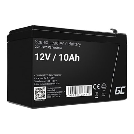 Green Cell AGM batteri - Bly-syra