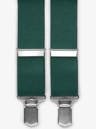 John Henric Men's Green Suspenders Plain Size 35mm